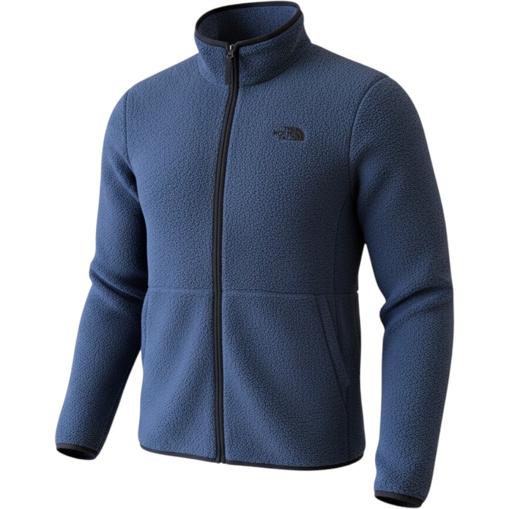 The North Face Mens Blue Sherpa Fleece Full Zip Jacket Large gorpcore Outdoor